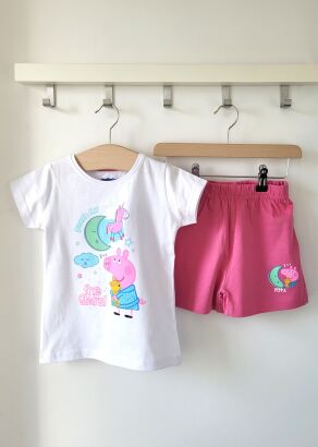 Piżamka dla dziewczynki Świnka Peppa różowe szorty