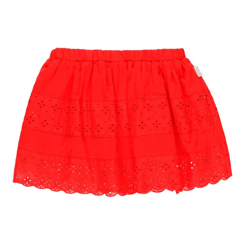 BOBOLI 459244-3654 Spódniczka hafty dla dziewczynki czerwona