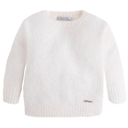 MAYORAL Kremowy sweter dla dziewczynki 4316-087