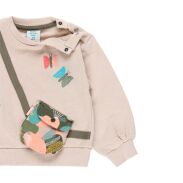 BOBOLI  234010-7381 Dziewczęca bluza z naszytą torebką 