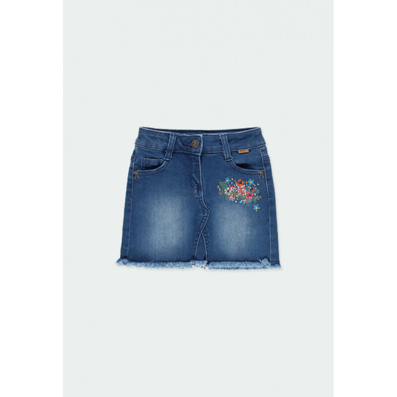 Boboli 431075-blue Jeansowa spódnica  dla dziewczynki granatowa