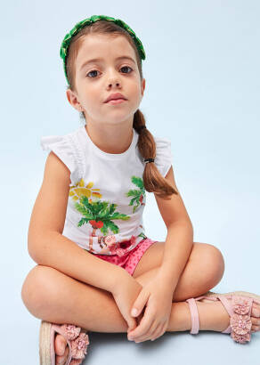 MAYORAL Komplet dla dziewczynki z krótkimi spodenkami "hamak" 3215-090