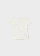 MAYORAL 1004-017 Kremowa bluzka dla dziewczynki z pieskami 