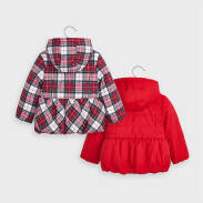 MAYORAL 4414-039 Dwustronna kurtka dla dziewczynki czerwona