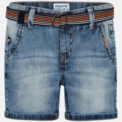 MAYORAL Bermudy dla chłopca jeansowe z paskiem 3228-061