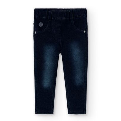 BOBOLI Spodnie dla dziewczynki imitacja jeansu 290001-DARKBLUE