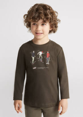 MAYORAL Koszulka dla chłopca długi rękaw "sportowcy" 4020-052