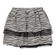 BOBOLI 449120-9321 Spódnica dla dziewczynki zebra tiul falbany szara