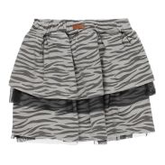 BOBOLI 449120-9321 Spódnica dla dziewczynki zebra tiul falbany szara
