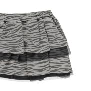 BOBOLI 449120-9321 Spódnica dla dziewczynki zebra tiul falbany szara