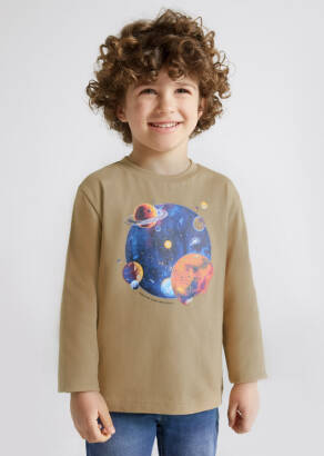 MAYORAL Koszulka długi rękaw "planety" dla chłopca 4002-037