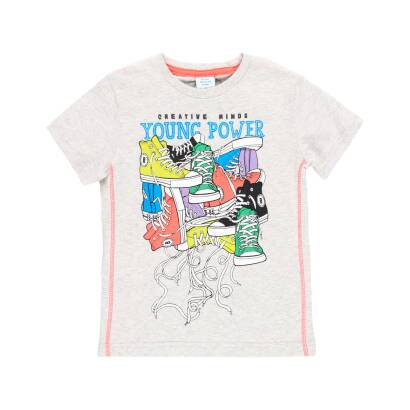 BOBOLI T-shirt dla chłopca "trampki"  524045-8095