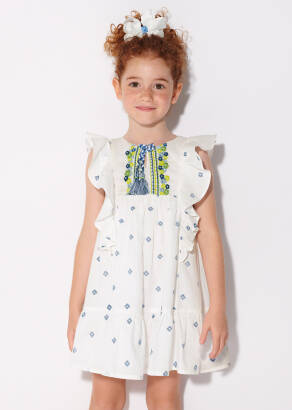 MAYORAL Sukienka dla dziewczynki we wzory 3936-033