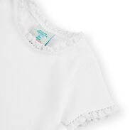 BOBOLI  296030-1100 Bluzeczka prążek dla dziewczynki w białym kolorze 