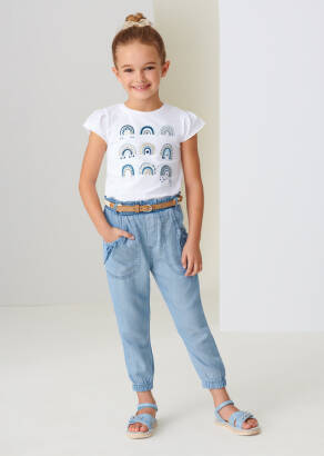 MAYORAL Jeansowe spodnie dla dziewczynki  3503-053