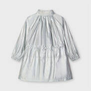 MAYORAL 3486-007 Metaliczna kurtka dla dziewczyny srebrna