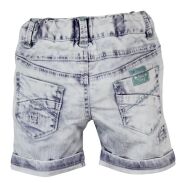 BOBOLI 323132 bermudy jeansowe wybielane niebieskie