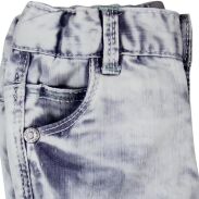 BOBOLI 323132 bermudy jeansowe wybielane niebieskie