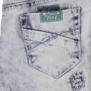 BOBOLI 323132 bermudy jeansowe wybielane niebieskie