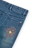 BOBOLI 205029-BLUE  Dziewczęce spodnie kwiat 
