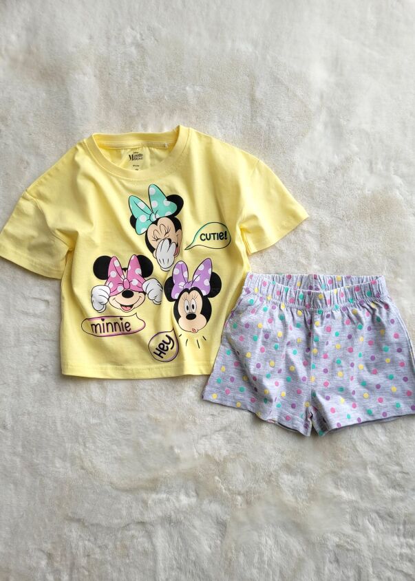 Piżamka żółta dla dziewczynki Minnie Mouse