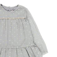 BOBOLI 728232-9190 Sukienka dla dziewczynki szara serduszka 