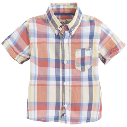 MAYORAL Koszula z krótkim rękawem dla chłopca krata 1162-035