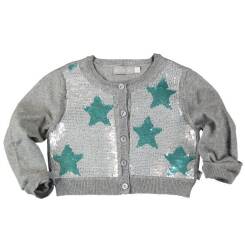 BOBOLI Dziewczęcy sweter rozpinany w gwiazdy 729503