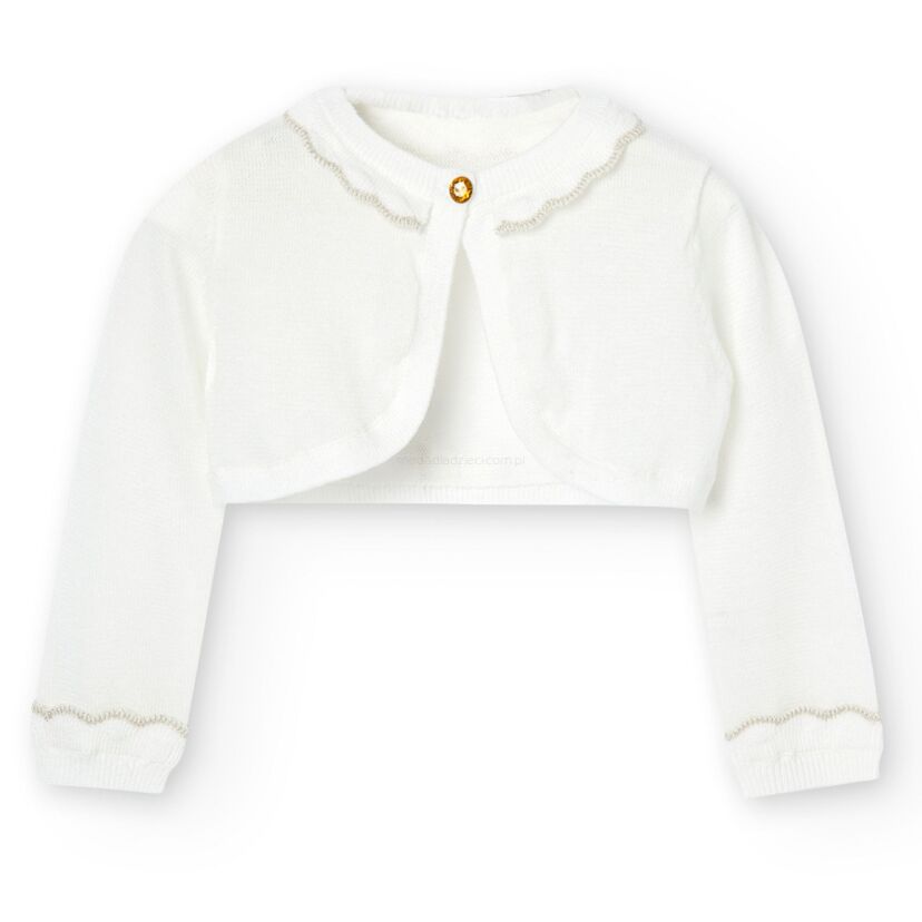 BOBOLI  706003-1111 Bolerko ecru dla dziewczynki