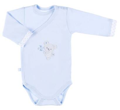 EEVI Body dla niemowląt niebieskie długi rękaw