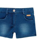 BOBOLI 499079 Szorty imitacja jeansu dla dziewczynki niebieskie