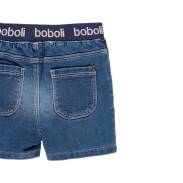 BOBOLI 304085-blue Krótkie spodenki z gumowym paskiem 