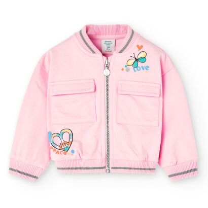 BOBOLI Różowa bluza dla dziewczynki 216122-3810