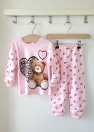 Różowa piżamka dla dziewczynki Miś