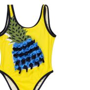 BOBOLI 829199-1136  Jednoczęściowy strój kąpielowy dla dziewczynki Ananas żółty