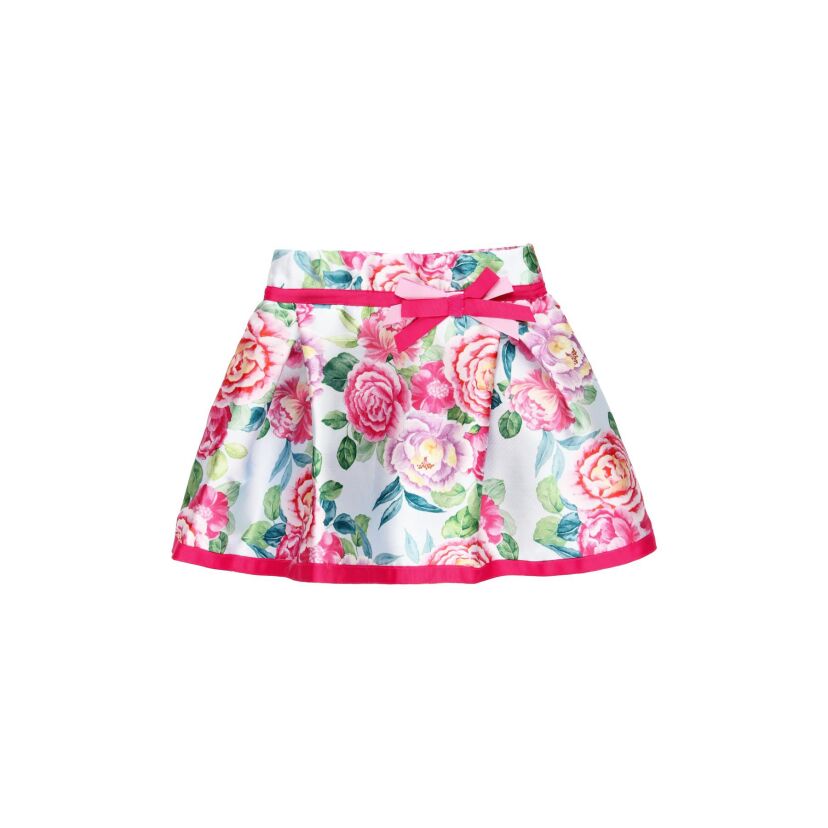 BOBOLI 722135J-3713 Spódnica w kwiaty dla dziewczynki różowa