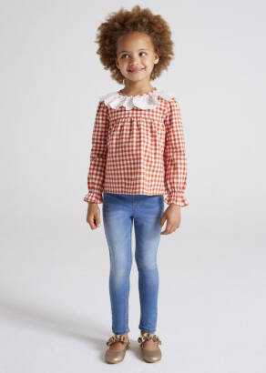 MAYORAL Spodnie jeans basic dla dziewczynki 577-091