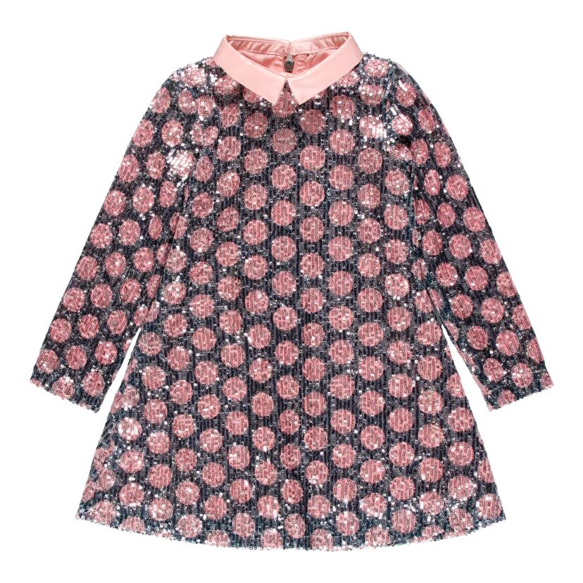 BOBOLI 723608-9675 Sukienka z połyskiem dla dziewczynki 