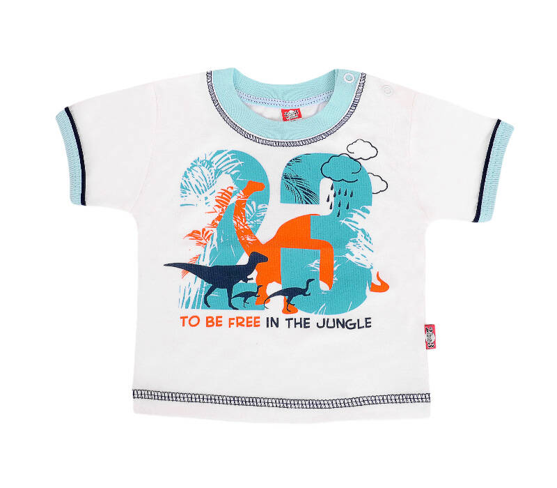 Koszulka dla chłopca niemowlęca Dinozaury 10-148 biała