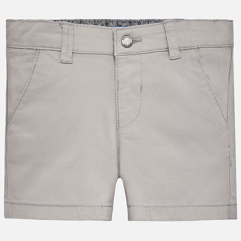 MAYORAL 207-010  Bermudy chino dla chłopca szare