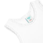 BOBOLI 496010-1100 Biała ,prążkowana bluzeczka dla dziewczynki 