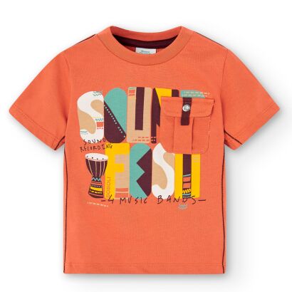 BOBOLI T-shirt dla chłopca "kolorowe napisy" 326078-5135