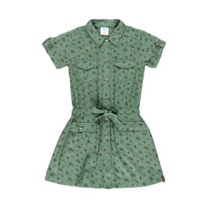 BOBOLI Zielona sukienka dla dziewczyny 444091-9808