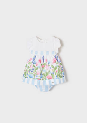 MAYORAL Sukienka z majteczkami "łączka" dla dziewczynki Newborn7868-096