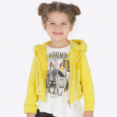 MAYORAL Bluza z kapturem dla dziewczynki 4424-066