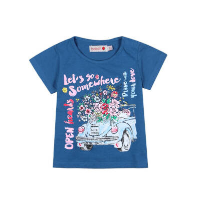 BOBOLI Bluzka z kolorowym nadrukiem dla dziewczynki 207155-2431