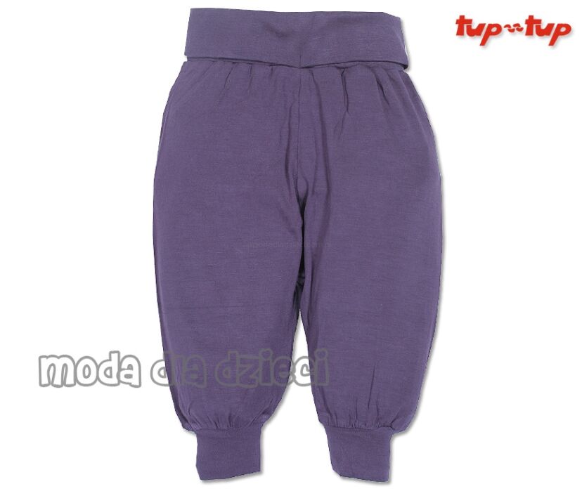 111719 Spodnie 3/4 pumpy dzianinowe fioletowe