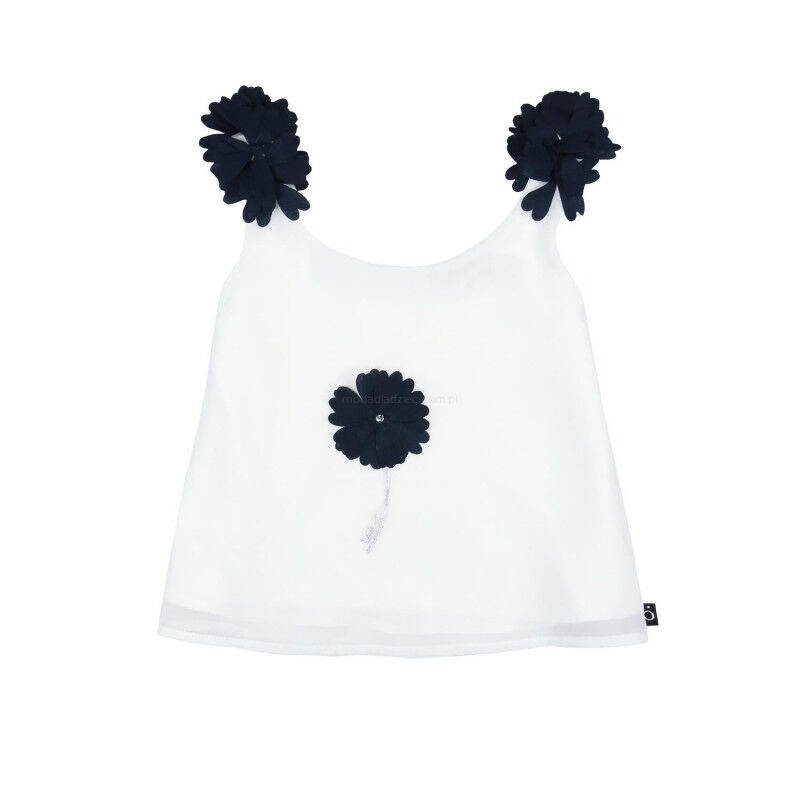 BOBOLI 727332 Elegancki top bluzka dla dziewczyny biały