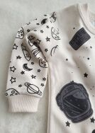 Kosmos kremowa piżamka dla chłopca