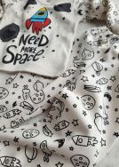 Kosmos kremowa piżamka dla chłopca